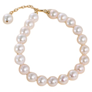 小立交 8-8.5mm近正圆天然淡水珍珠手链女时尚简约高级感七夕礼物