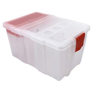 翻盖分类零件盒塑料透明收纳盒小型物件电子元件长方形螺丝工具箱