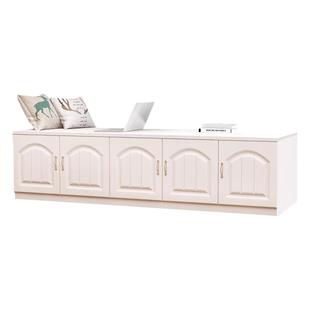 定制柜子欧式门飘窗柜矮柜地柜可坐落地窗台柜自由组合阳台储物柜