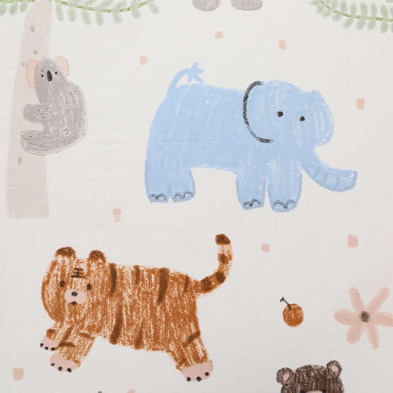 动物园加厚100纯棉被套单件全棉双单人1.5m180x200X230被罩四季款