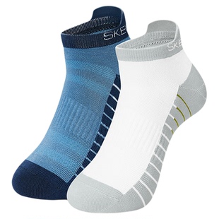 Skechers斯凯奇男女同款基础休闲系列运动袜舒适时尚2双装中筒袜