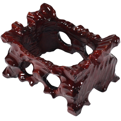 托盘石头底座支架实木质凹槽