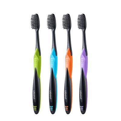 怡雪竹炭因子软毛洁净牙刷柔细软刷毛商务小头成人家用套装