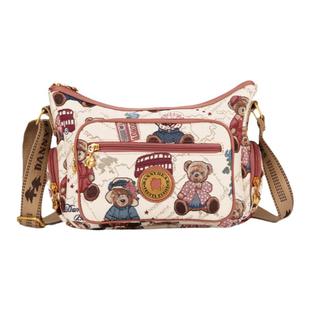 丹尼熊斜挎包女包大容量新品出游休闲通勤小熊布包DKB3825025