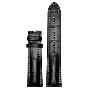 积优双面美洲鳄鱼皮手表带适用江诗丹顿传承系列原装真皮表带男