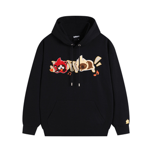 BURNIN*贴贴萌宠系列魔术贴连帽卫衣男秋冬休闲宽松情侣帽衫上衣