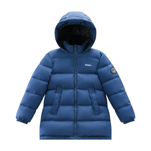 左西童装儿童羽绒服男童中长款冬季加厚极寒2026新款红色冬装外套