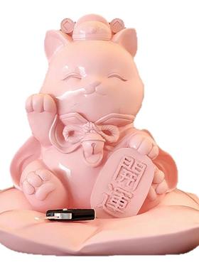 招财猫摆件客厅钥匙收纳玄关收银台前台高级感小众新年开业礼物