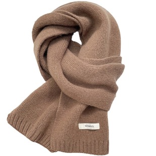 儿童围巾冬季韩版高品质亲子款羊毛羊绒男童女童保暖加厚毛线围脖