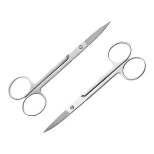 不锈钢解剖剪刀甲虫标本昆虫标本组织实验室生物解剖直头弯头剪子