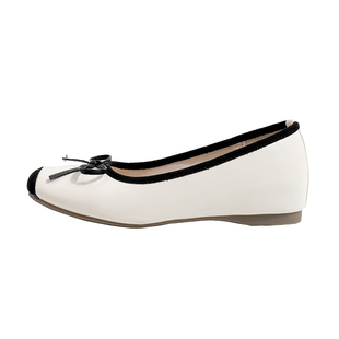 真皮~骄屿法式银色内增高芭蕾单鞋女复古蝴蝶结仙女风浅口玛丽珍