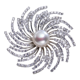 南珠宫瑞彩淡水珍珠胸针日常百搭年轻款生日礼物送女友C-CJZ072HD