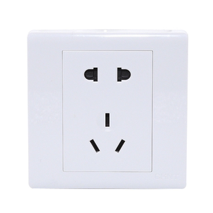 正泰开关插座86型暗装家用墙壁开关5孔 五孔220V10A250V二三插5眼
