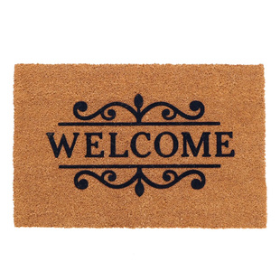 天然椰棕门垫家用welcome入户门进门口除尘脚垫户外防滑棕榈地垫