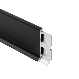 铝合金踢脚线6公分黑色卡扣式极窄地脚线5cm不锈钢金属弧形贴脚线