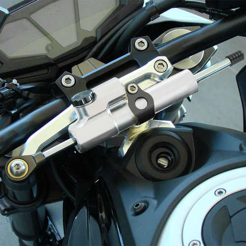 摩托车通用改装钛尺阻尼器减震防甩头钛尺固定支架方向杆平衡杆