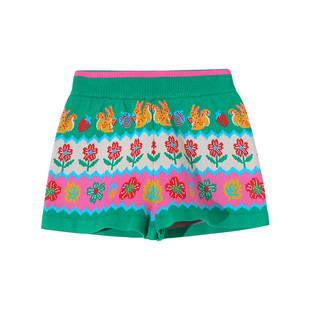 女童针织短裤秋冬新款裤子儿童洋气毛裤外穿裤子百搭打底裤