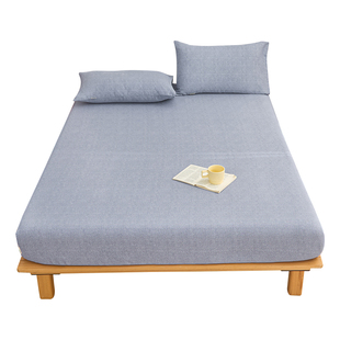 夏季老粗布床笠单件非纯棉全棉床垫保护防尘罩防滑床单床罩保护套