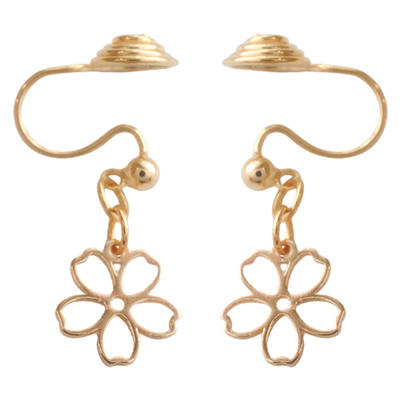 精致小花朵蚊香盘耳夹硅胶垫耳饰