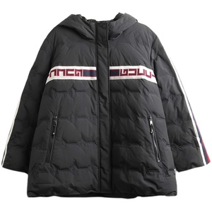 胖太太大码女装冬装新品蓝色连帽拉链宽松休闲羽绒服潮723400410