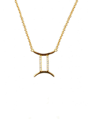 deyeen得音十二星座双子座项链