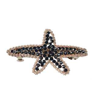 小号海星发夹女蝴蝶结顶夹韩国水钻弹簧夹头饰优雅发饰后脑勺发卡