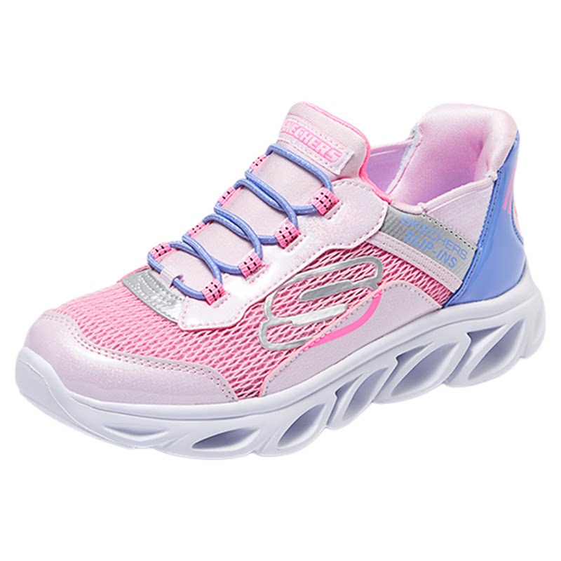 Skechers斯凯奇女童运动鞋2026年网面运动中大童休闲闪穿鞋