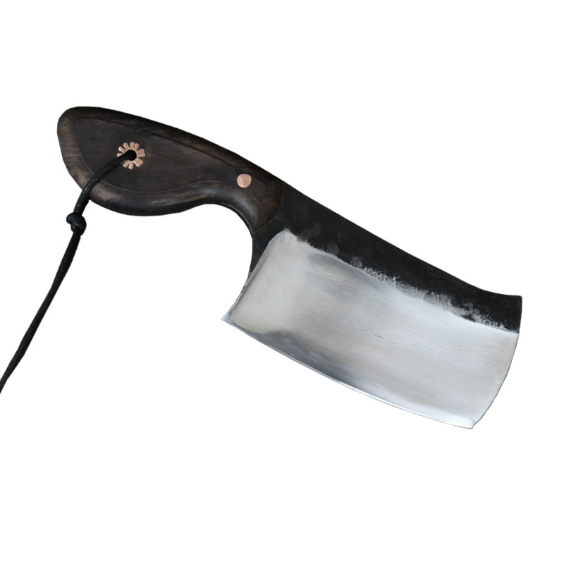 龙泉螭龙手工锻打单刃菜刀家用切片刀切菜切肉刀迷你刀厨师专用刀