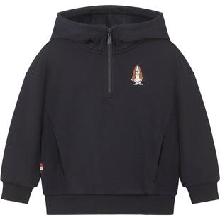 暇步士童装儿童连帽卫衣春秋新品男童休闲帽衫半拉链休闲女童卫衣