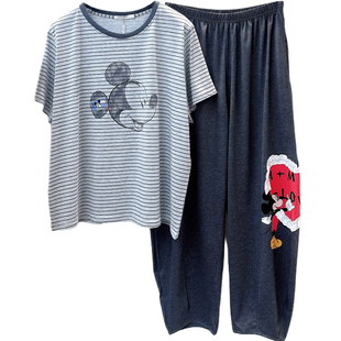 Gill Aimar小熊家睡衣女款夏季可爱卡通可外穿短袖家居服套装8559