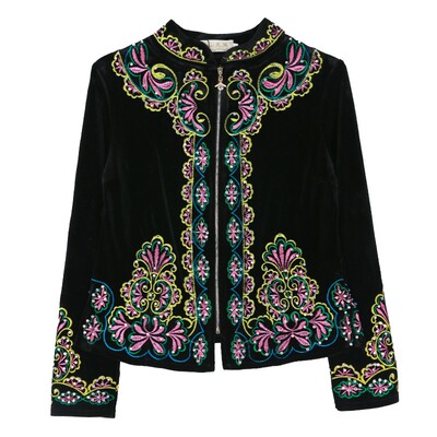 新疆舞刺绣金丝绒演出服秋冬款