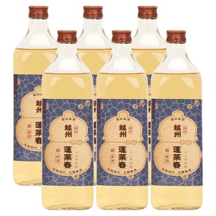 绍兴本色黄酒 十二年陈花雕酒越州蓬莱春16度原酒糯米酒750mlx6瓶