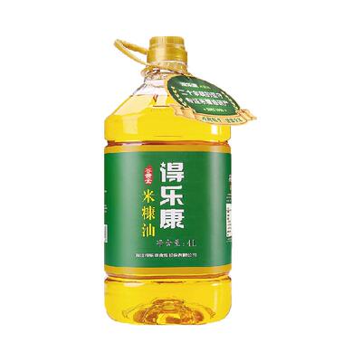 得乐康米糠油谷黄金4L