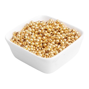 14K包金珠散珠保色隔珠18K银色白金色珠子diy手工串珠饰品配件