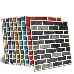 复古文化青砖3d立体泡沫墙贴外墙水泥毛坯房自粘壁纸防水防潮墙纸