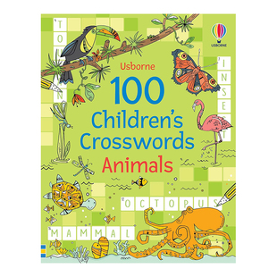 【现货】100个儿童填字游戏：动物 100 Children's Crosswords: Animals 英文原版儿童填字和字谜游戏绘本7-9岁尤斯伯恩Usborne