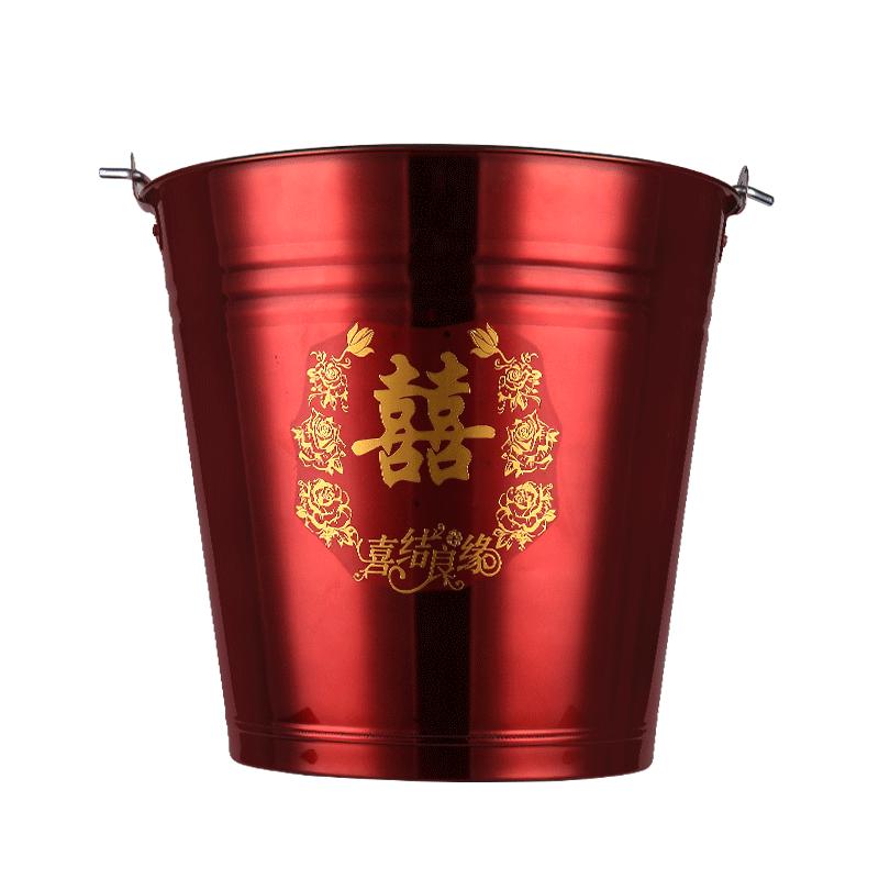 子孙桶新娘嫁妆陪嫁物品喜桶红色
