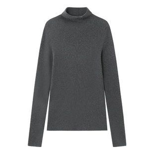 全棉时代棉线衣女士无缝针织衫打底衫舒适修身轻柔无压感秋冬内搭