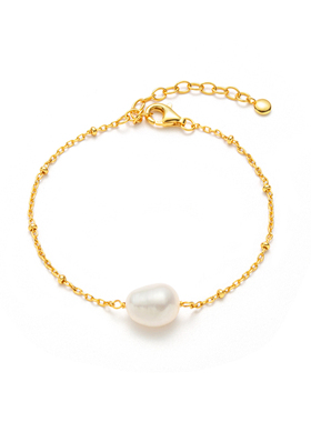 纯银天然淡水珍珠手链