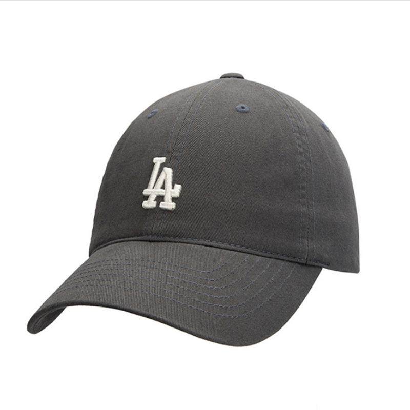 MLB遮阳帽鸭舌帽防晒酒红LA软顶