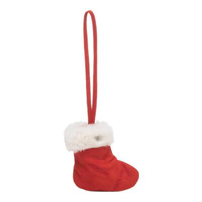 Carlyn SHEARLING SOCKS CHARM迷你礼物包包挂扣红色袜毛绒挂件