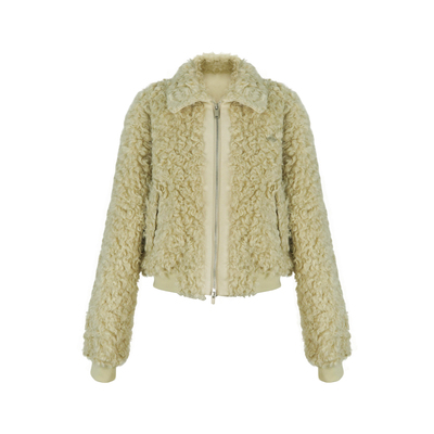 aaaaxbbb奶白色短外套