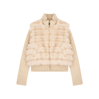 Amybaby女童假两件毛线毛衣外套