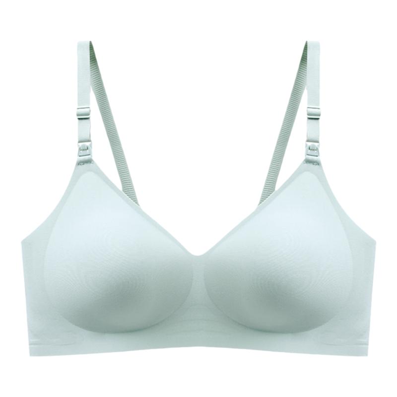 无痕哺乳文胸聚拢防下垂一体式固定杯孕妇内衣怀孕期产后母乳喂奶