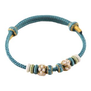 红绳手链成品手工编织DIY黄金转运珠配件本命年属马手绳女护身符