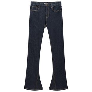 【季末折扣】OCHIRLY欧时力弹力马蹄裤微喇牛仔裤显瘦修身25秋冬