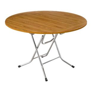 折叠桌子餐桌家用小户型10人出租房方桌实木简易客厅圆形吃饭圆桌