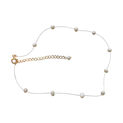 挽里天然珍珠设计感鱼线项链女款