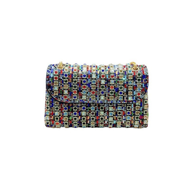 MissingYou新款女士腋下包时尚手拎包单肩斜挎满钻包宴会包手挽包