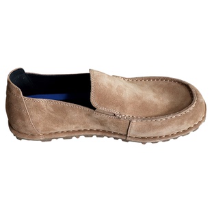 如若无物感！巨轻便舒适透气！小众清新磨砂牛皮套脚休闲鞋乐福鞋